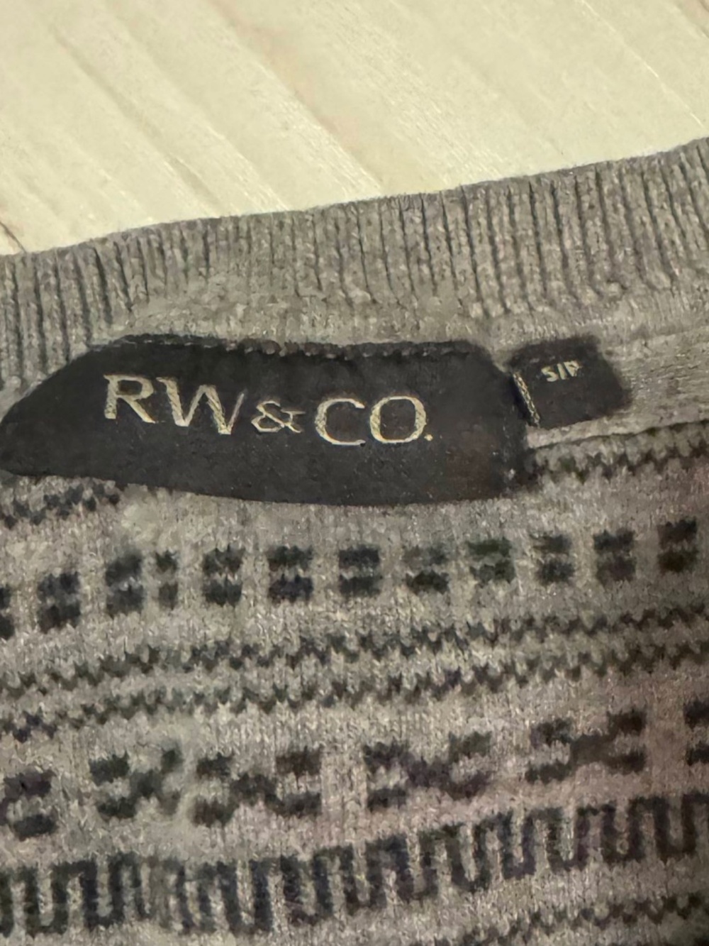 RW&Co Patterned V-Neck Sweater - Picture 3 of 4